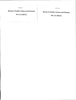 FFL [Federal Firearms License] EZ Check