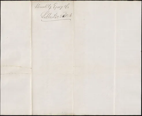 Hinckley and Egery and Company to W. A. Harrington, 25 December 1856