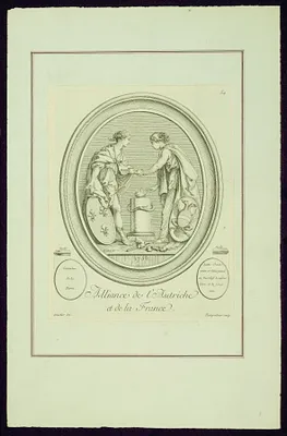 Alliance of Austria and France, from Madame de Pompadour's ""Suite of Prints""
