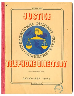 Telephone Directory, International Military Tribunal, Nuremberg, Germany