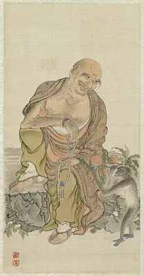 Leaf from Album Depicting the Sixteen Lohans (Arhats)