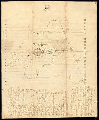 Plan of Abington, made by Daniel Shaw, dated 1795.