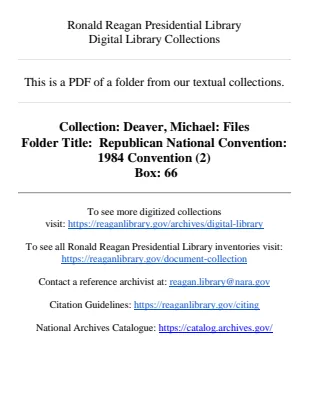 Republican National Convention: 1984 Convention (2)