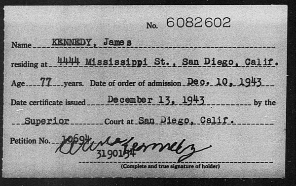 Kennedy, James - 1943