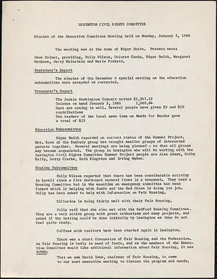 LCRC Executive Committee Meeting, January 1966