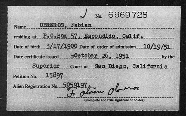 Obreros, Fabian - 1951