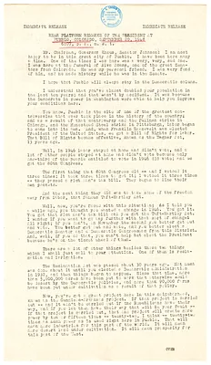 Press Release, Speech of President Harry S. Truman, Pueblo, Colorado