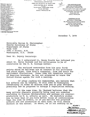 Letter from J. Stanley Pottinger to Deputy Secretary of State Warren M. Christopher