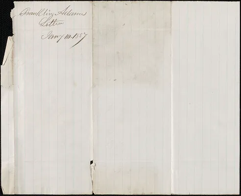 Franklin Adams and Charles Gould to W. A. Harrington, 10 January 1858