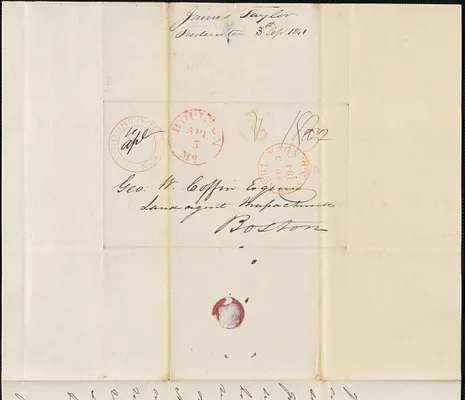 James Taylor to George Coffin, 3 April 1841