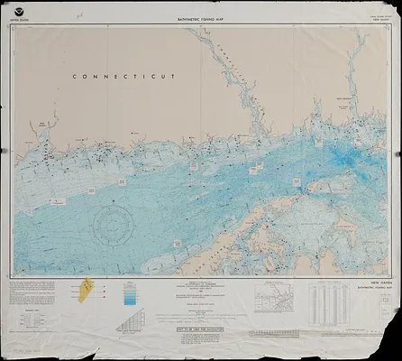 Bathymetric fishing map