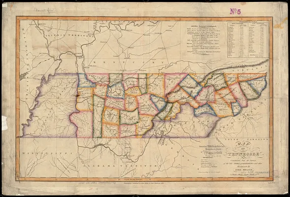 Map of Tennessee