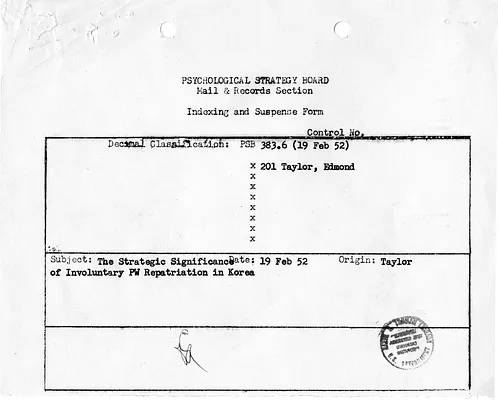 Memorandum from Edmond Taylor to Mallory Browne