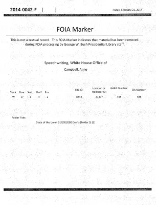 State of the Union 01/29/2002 Drafts [Folder 3] [3]