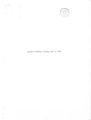 Cabinet Meeting Minutes