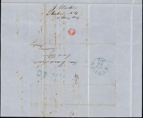 J. Weston to George Coffin, 28 August 1849