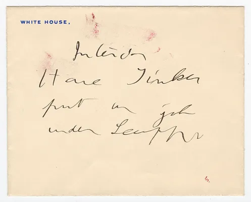 Note from Theodore Roosevelt