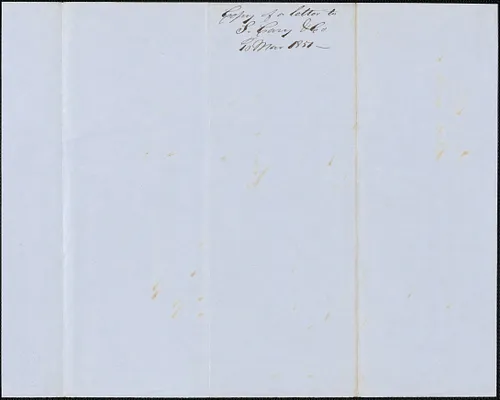 Copy of a letter George Coffin to S. Cary and Company, 10 March 1851