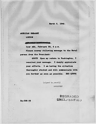 Franklin D. Roosevelt to Winston Churchill