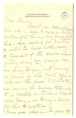 Letter from Madge Gates Wallace to Bess W. Truman