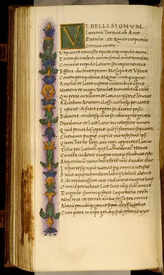 Leaf from Eclogues, Georgics and Aeneid