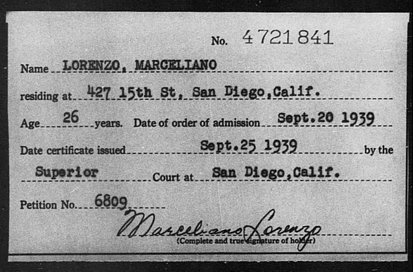 Lorenzo, Marceliano - 1939