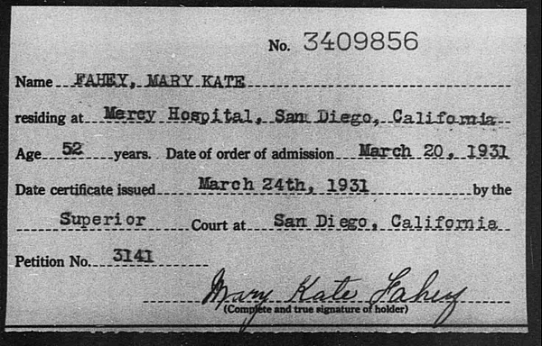 Fahey, Mary Kate - 1931