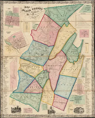 Map of Blair County, Pennsylvania