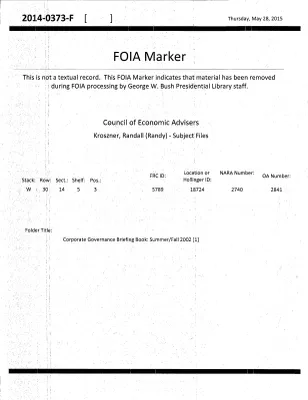 Corporate Governance Briefing Book: Summer/Fall 2002 [1]