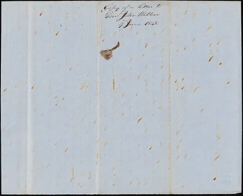 Copy of a letter from George Coffin to General John Webber, 9 June 1848
