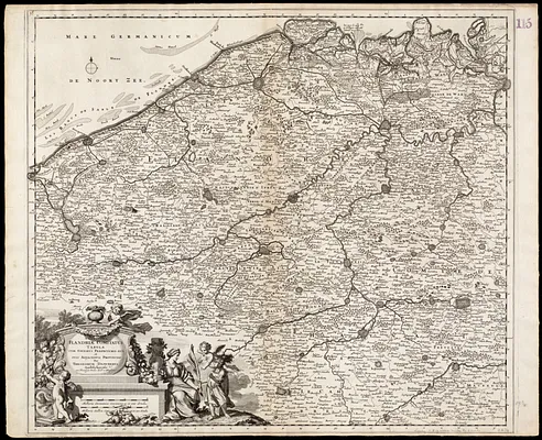 Novissima Flandriae comitatus tabula cum omnibus praefecturis, ect