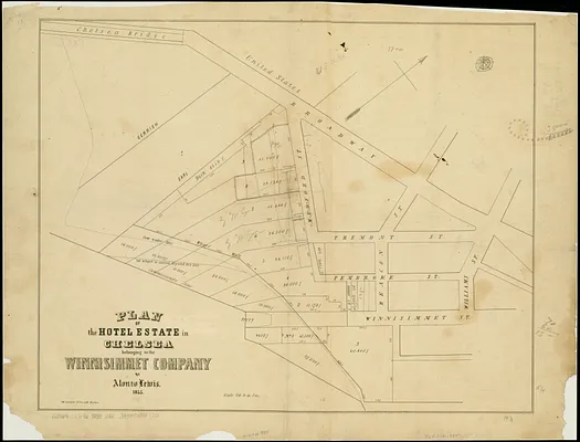 Plan of the hotel estate in Chelsea belonging to the Winnisimmet Company