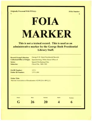 National Association of Broadcasters 4/2/90 [OA 6895] [1]