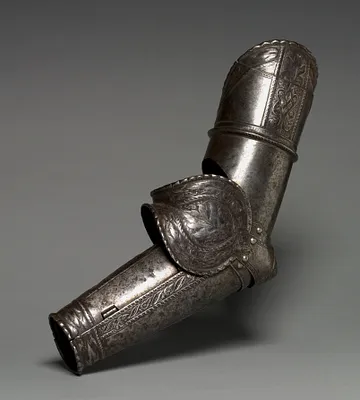 Left Arm Elements from a Boy's Armor (Lower Cannon, Couter, Rerebrace)