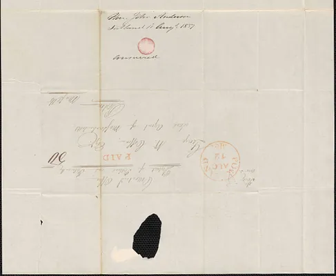 John Anderson to George Coffin, 11 August 1837