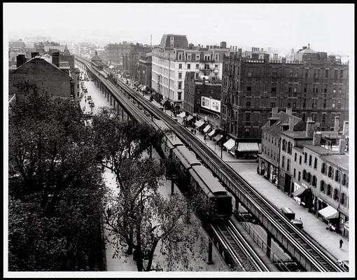 Washington Street Elevated from Franklin Square