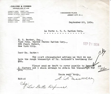 Letters Received to H.H. Barker, September 20, 1934