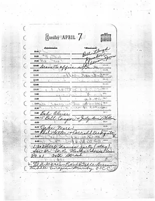 Lyndon Johnson's 1959 Desk Diary, beginning 4/7/1959