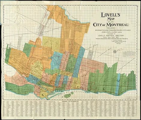 Lovell's map of the city of Montreal