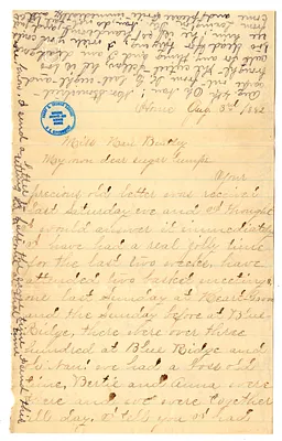 Letter from Mary Martha Truman to Nancy Bentley
