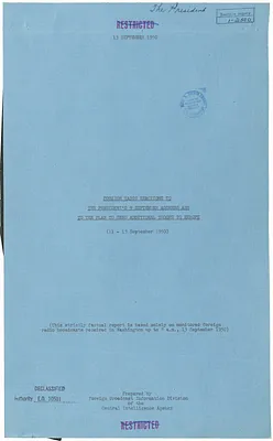 Report, Foreign Radio Reactions to the President's 9 September Address and to the Plan to Send Additional Forces to Europe