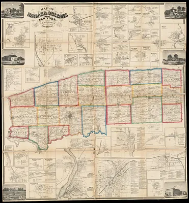 Map of Niagara and Orleans Counties, New York