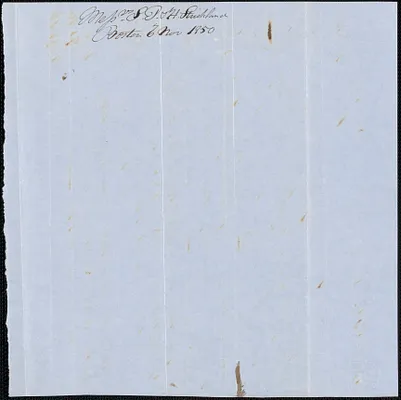 George Coffin to S. P. and H. Strickland, 6 November 1850