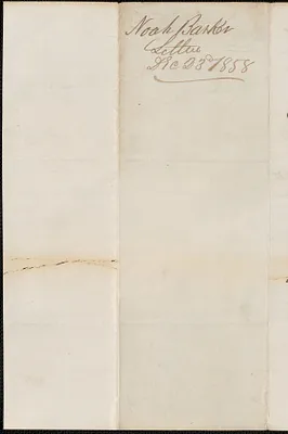 Noah Barker to W. A. Harrington, 23 December 1858