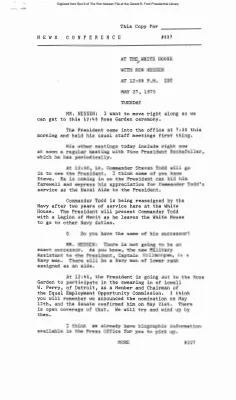 Press Secretary Briefings, 5/27/75