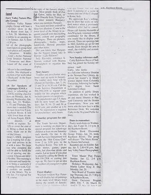 Wayland Library scrapbooks, volume 11, 2003-2005