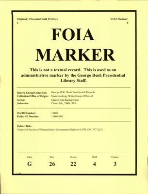 Federalist Society of Pennsylvania--Government Reform 4/3/92 [OA 7571] [4]