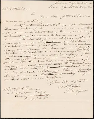 George Coffin to William Packard, 14 September 1832