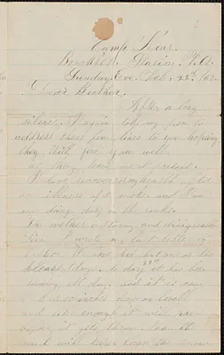 Letter from William Jubb, camp near Brooke's Station, V.A., to Jabez Jubb, West Chelmsford, Mass., February 22, 1863