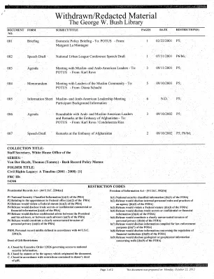 Civil Rights Legacy: A Timeline (2001 - 2008) [1]